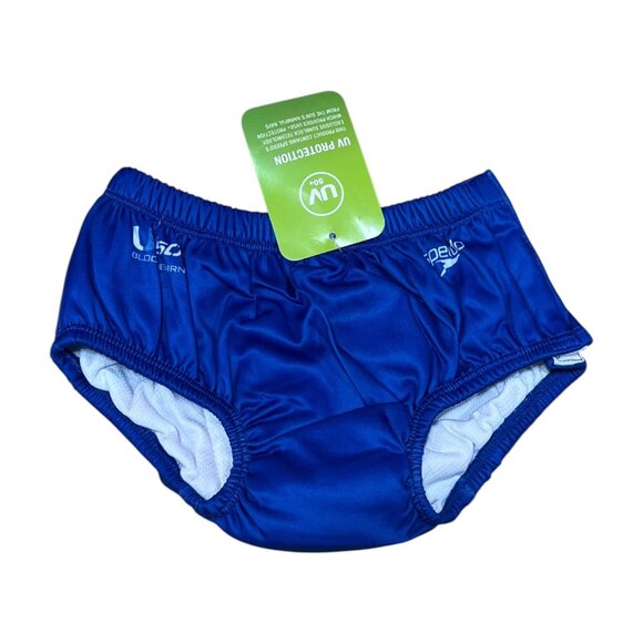 Speedo - Baby Boys Swim Diaper With Snaps - Blue - Large (22 - 25 lbs) - Picture 3 of 9